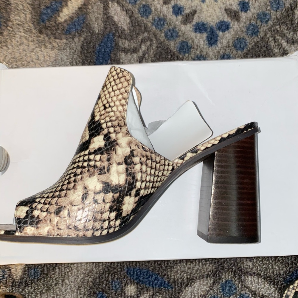 Snakeskin mules